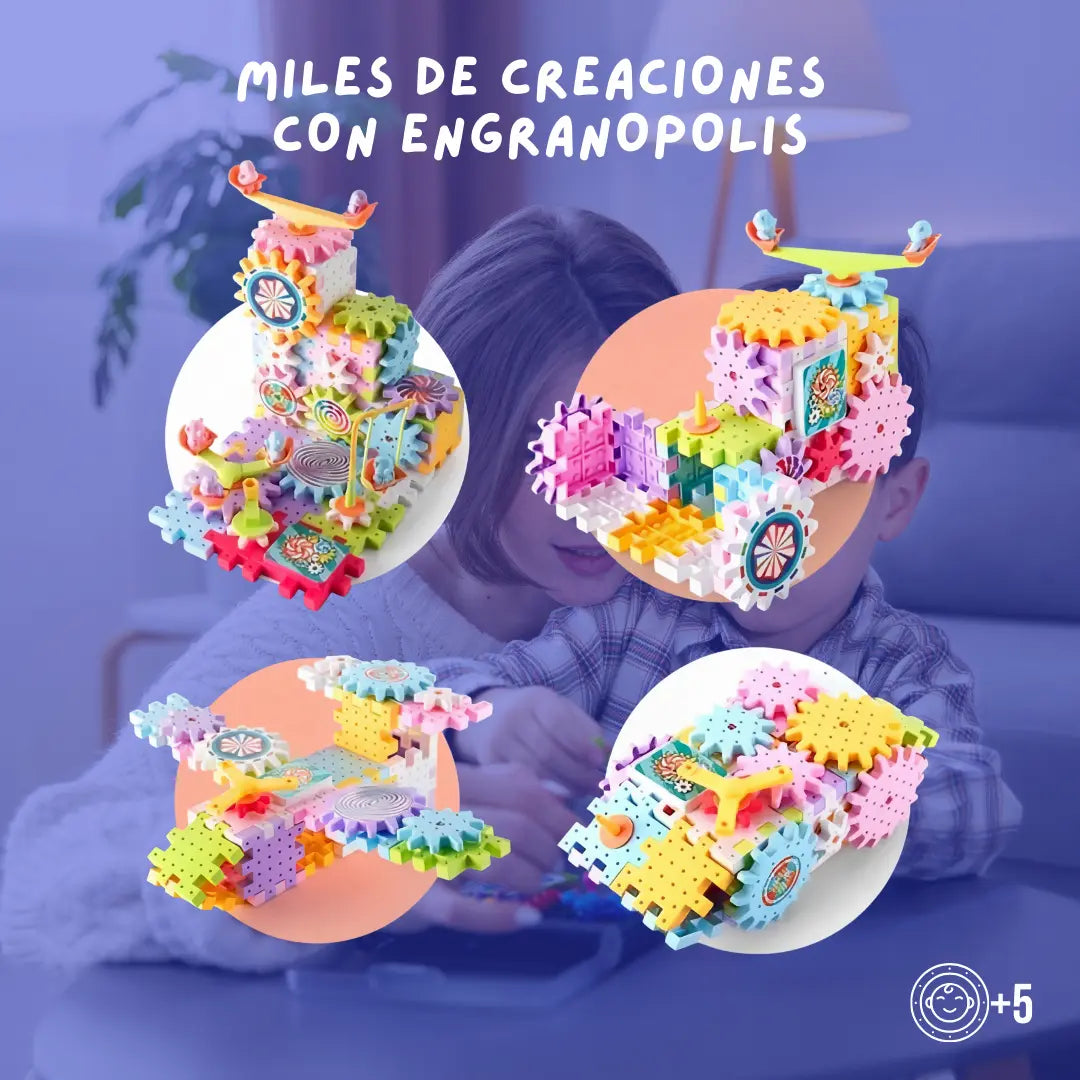 Engranópolis®  - Construye, conecta y mira cómo todo gira